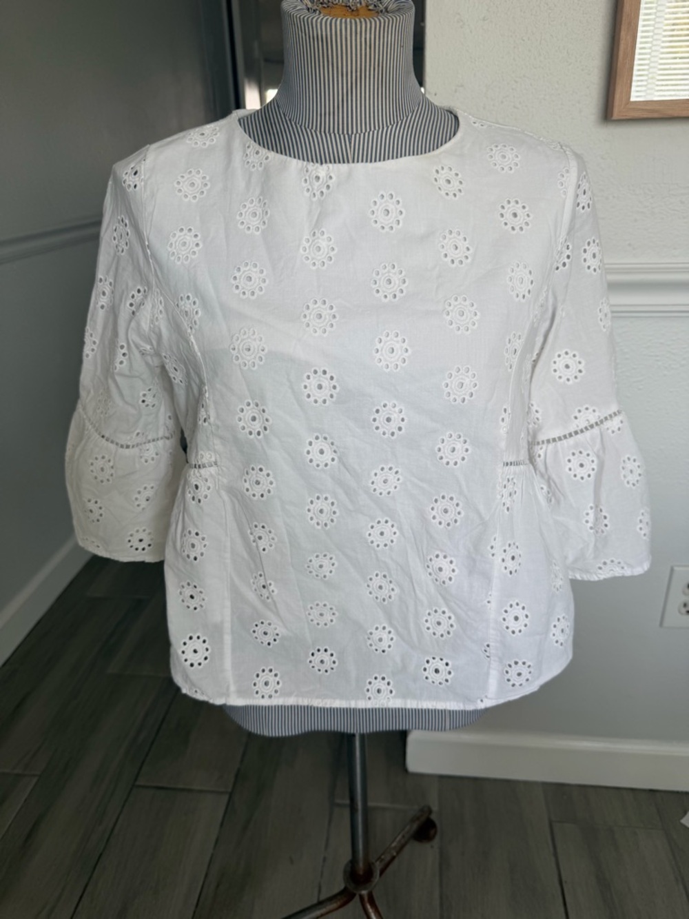 Urban Outfitters White Eyelet Cotton Blouse